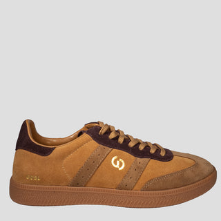 2001 PARALLEL - MUSTARD/CHOC MULTI SUEDE SNEAKERS