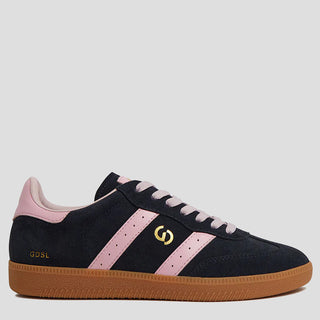 2001 PARALLEL - NAVY/PINK SUEDE LEATHER SNEAKERS