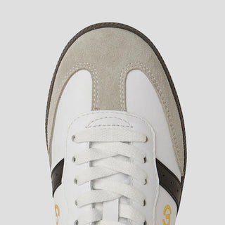 2001 PARALLEL - WHITE/BLACK LEATHER SNEAKERS