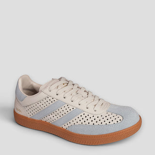 2001 KINDRED - BEIGE LIGHT BLUE LEATHER SNEAKERS