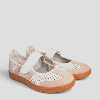 2001 PARLAY - BEIGE LIGHT PINK MARY-JANE FLATS