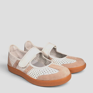 2001 PARLAY - BEIGE STUCCO LEATHER FLATS