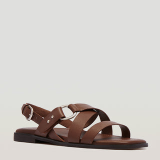 FINN - DEEP TAN LEATHER SANDALS