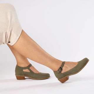 RAVEN - KHAKI NUBUCK HEELS