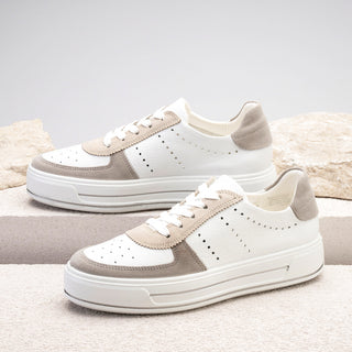 CANBERRA 2 - WHITE COMBI LEATHER SNEAKERS - FINAL SALE