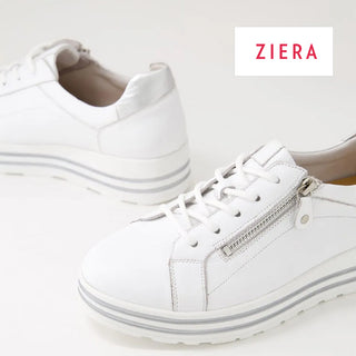 VAMRA XF - WHITE-SILVER LEATHER SNEAKERS