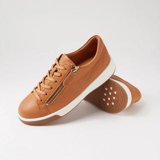 AITO XF - DARK TAN LEATHER SNEAKERS