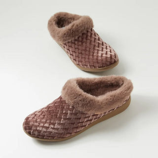 ZIERA FIFI XW - TAUPE EMBOSS SLIPPERS