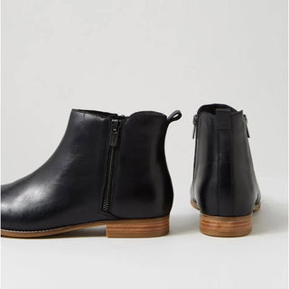 TOKATS - BLACK LEATHER ANKLE BOOTS