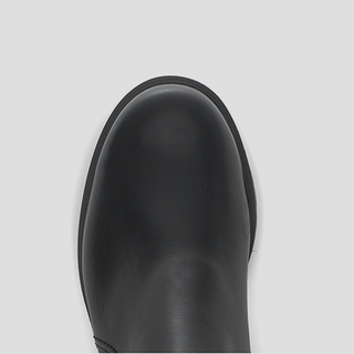 G72.767 - BLACK LEATHER LONG BOOTS
