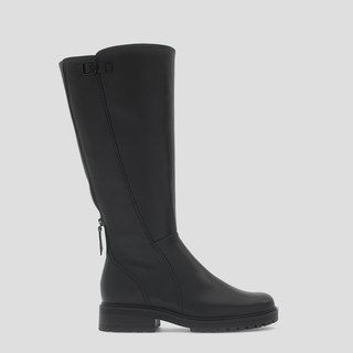 G72.767 - BLACK LEATHER LONG BOOTS