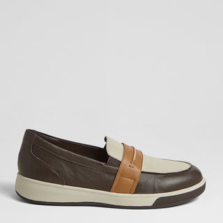 AINDREA XF - CHOCOLATE ALMOND MULTI LEATHER FLATS