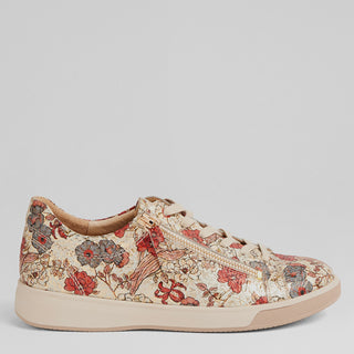 AITO XF - RED FLORAL EMBOSSED LEATHER SNEAKERS
