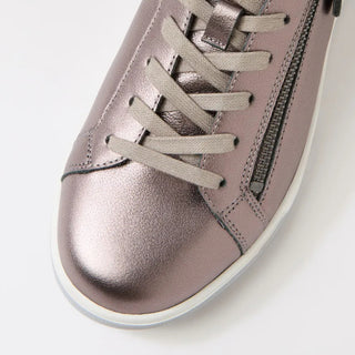 AITO XF - PEWTER LEATHER SNEAKERS
