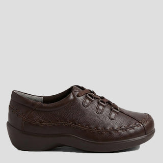ALLSORTS XW - CHOC LEATHER FLATS