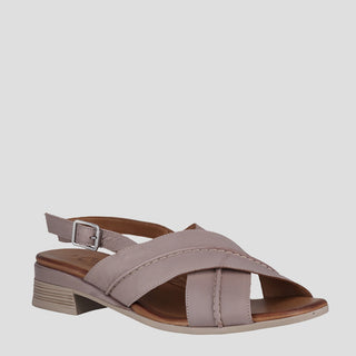 ANYA - TAUPE LEATHER SANDALS
