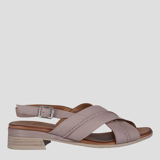 ANYA - TAUPE LEATHER SANDALS