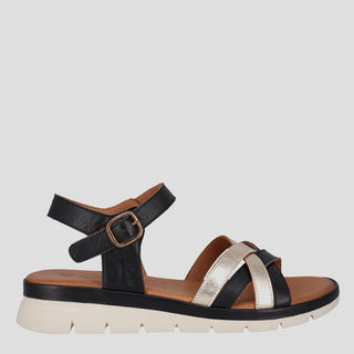 APEX - BLACK LEATHER SANDALS