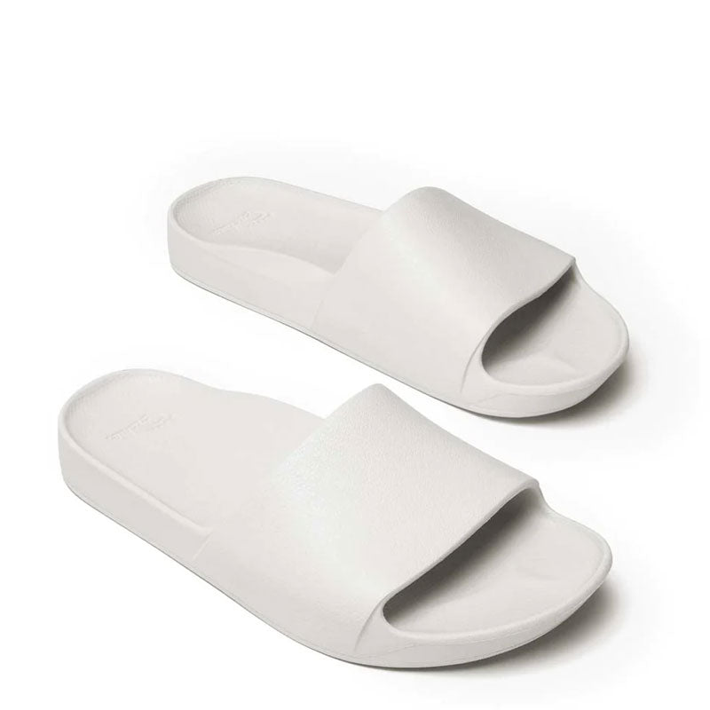 Sludee Shop ARCH SUPPORT SLIDES - WHITE by ARCHIES - Ian's Shoes for Women