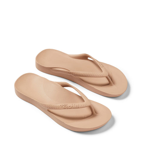 ARCH SUPPORT THONGS - TAN