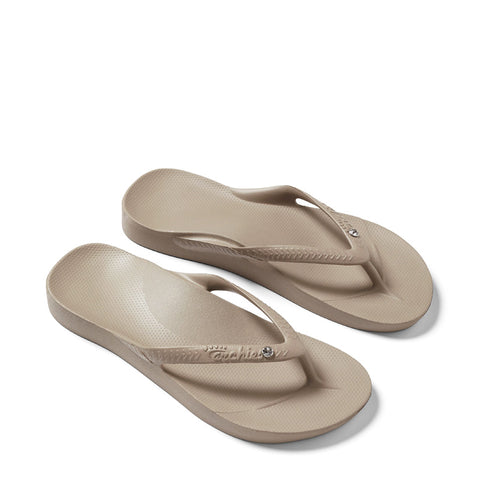 ARCH SUPPORT THONGS CRYSTAL - TAUPE CRYSTAL