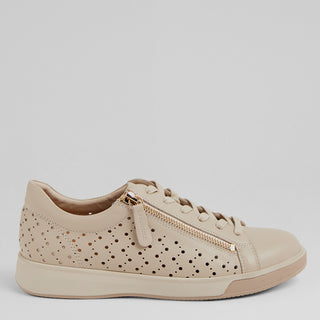 AURIE XF - ALMOND-CAMEL LEATHER SNEAKERS