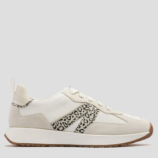 AXEL II - WHITE/LEOPARD PRINT SNEAKERS