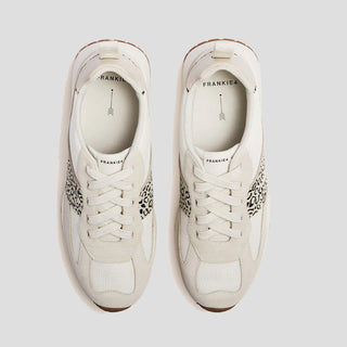 AXEL II - WHITE/LEOPARD PRINT SNEAKERS