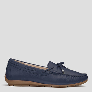 ALABAMA SPORT - BLUE LEATHER LOAFER FLATS