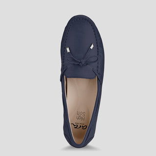 ALABAMA SPORT - BLUE LEATHER LOAFER FLATS