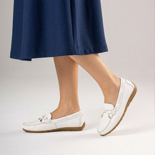 ALABAMA SPORT - CREAM LEATHER FLATS