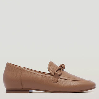 ASH II - SOFT TAN TUMBLED LEATHER LOAFER FLATS
