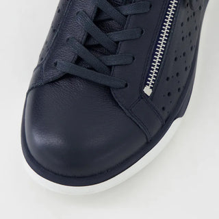 AURIE XF - NAVY LEATHER SNEAKERS