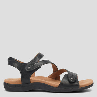 BIG TIME - BLACK LEATHER SANDALS