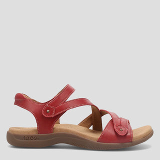 BIG TIME - RED LEATHER SANDALS