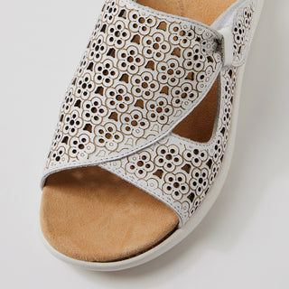 BINTY XW - WHITE LEATHER SANDALS