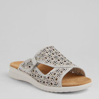 BINTY XW - WHITE LEATHER SANDALS