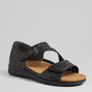 BIZZA XW - BLACK LEATHER SANDALS