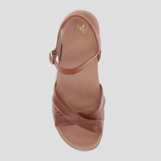 BLAIRE - TAN LEATHER SANDALS