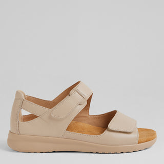 BOPEN XW - ALMOND LEATHER SANDALS