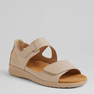BOPEN XW - ALMOND LEATHER SANDALS