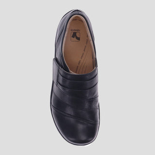 CANCUN - BLACK LEATHER CASUAL FLATS