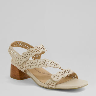 CARRISSA W - VANILLA LEATHER SANDAL HEELS
