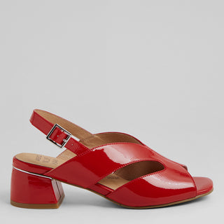 CIMONE W - RED PATENT SANDAL HEELS