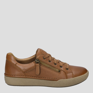 CLAIRE 13 - CAMEL LEATHER SNEAKERS