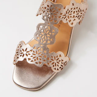 COACHY W - CHAMPAGNE LEATHER SANDAL HEELS