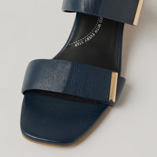 COPIN W - NAVY LEATHER SANDAL HEELS