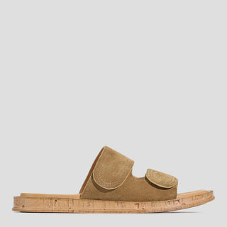 CERA - OLIVE SUEDE SANDAL SLIDES
