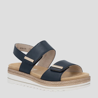 DOQ59 - NAVY LEATHER SANDALS