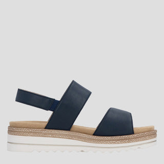 DOQ59 - NAVY LEATHER SANDALS